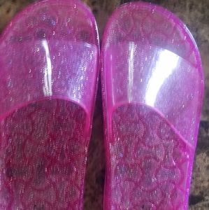 Jelly Sparkles slide on sandals **